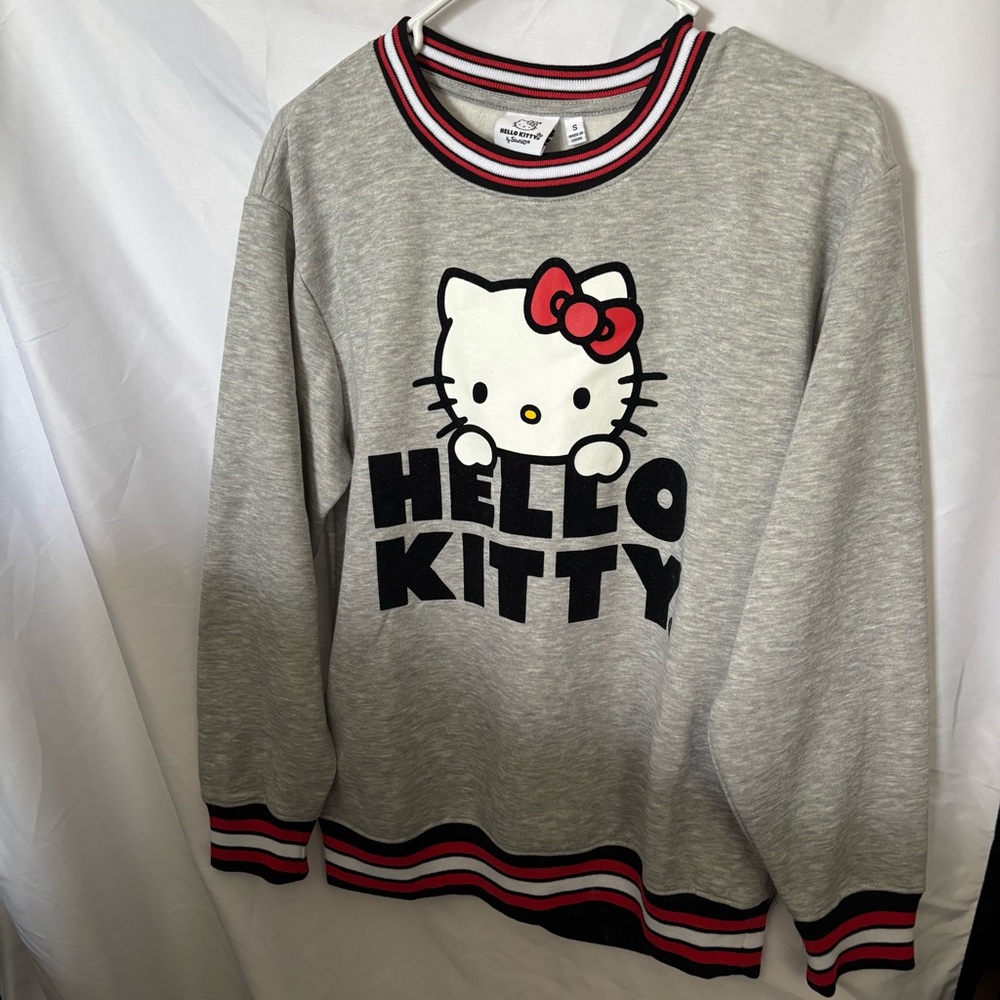 Hello Kitty Gray Sweatshirt with Red Accents